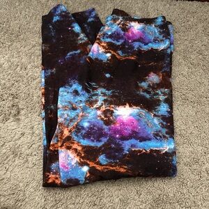 Leggings Depot Galaxy Print Leggings in Black, Blue, Purple, Orange